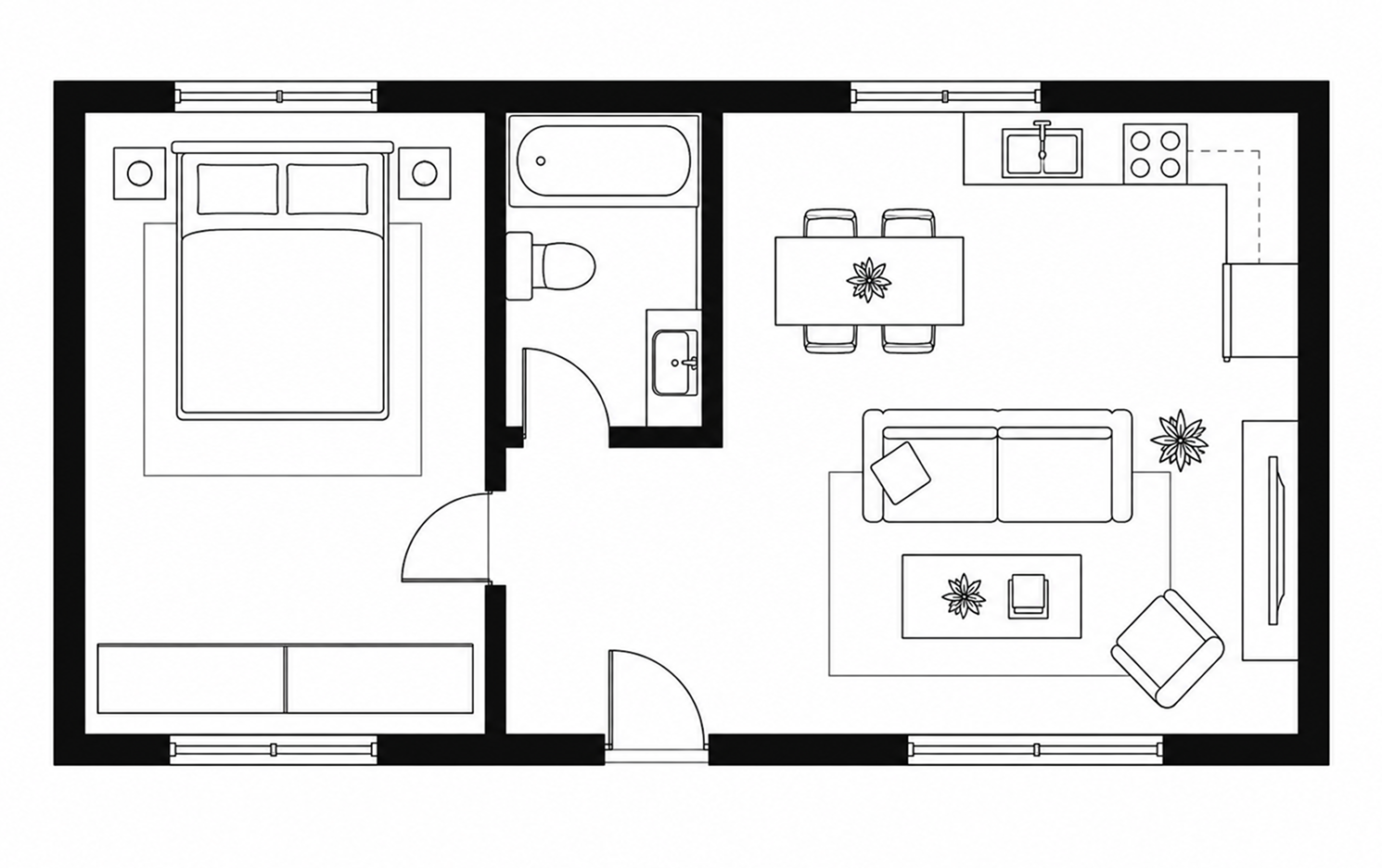 One bedroom house